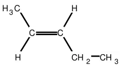 Formule développée du (E)-pent-2-ène