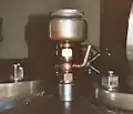 Un robinet d'arrêt sur une machine à vapeur