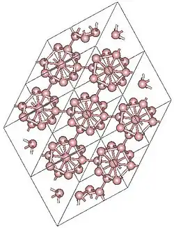 Représentation d'une maille de la forme α-R.
