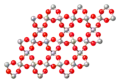 macromolécule[SiO2]n(silice cristallisée, tridimensionnelle - ici : quartz β)