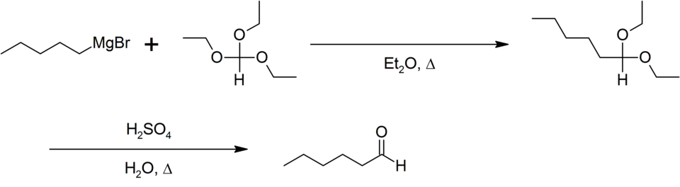 Synthèse de Bodroux-Chichibabins du n-hexanal