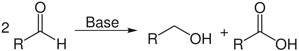 Formule générale de la réaction de Cannizaro.