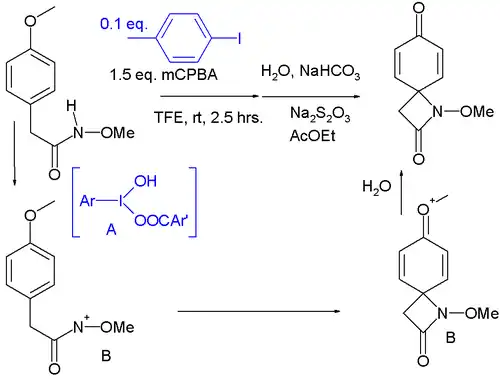 hypervalent iodine(III)-catalyzed C–N bond forming reaction