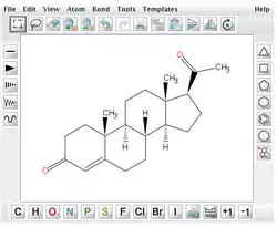 Description de l'image JChemPaint editor shot.png.