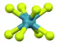 L'antiprisme carré de l'anion [XeF8]2− de la structure de l'octafluoroxénate(VI) de nitrosonium, (NO)2XeF8.