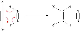Hydrogénation par transfert utilisant le diimide comme source d'hydrogène