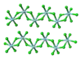 Modèle ball-and-stick du tétrachlorure de zirconium.