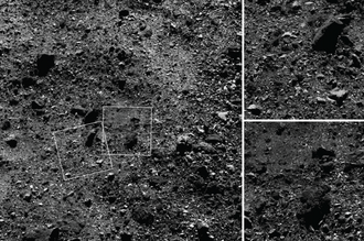 Triptyque montrant l'hémisphère nord de Bénou