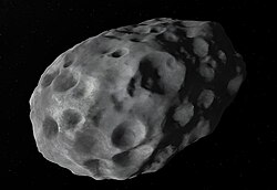 Image de la surface très irrégulière de Néréide, de forme allongée.
