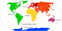 animation montrant les différents systèmes avec cinq, six ou sept continents.