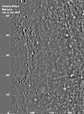 Le bassin Caloris sur la planète Mercure.