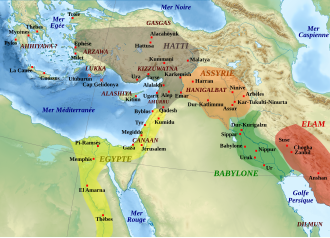 La situation politique au Moyen-Orient au XIIIe siècle après l'expansion des Hittites et des Assyriens.