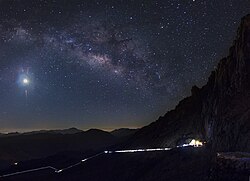Le bras d'Orion vu depuis le mont Sinaï en Égypte