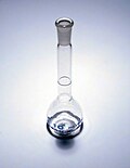 Fiole en verre avec son trait de jauge, capacité 10 mL