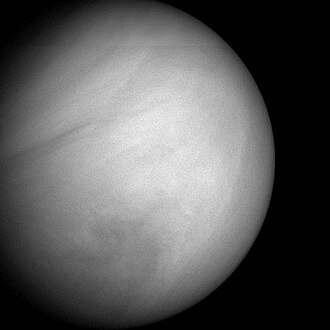 Photo d'une hémisphère de Vénus