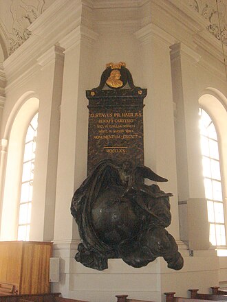 Monument à René Descartes élevé dans l'église Adolphe-Frédéric à Stockholm.