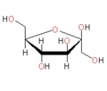 Formule de Haworth du β-D-fructofuranose.