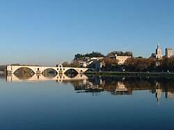 Le pont d'Avignon en France.