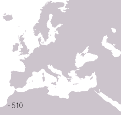 Évolution du territoire de la République et de l'Empire romains.
