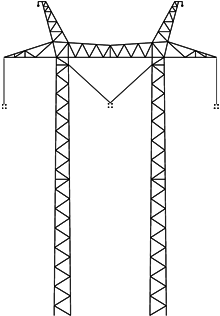 Pylône électrique portique