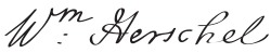 signature de William Herschel