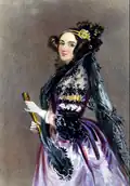 Portrait d'Ada Lovelace ; image comportant 130 000 couleurs différentes.