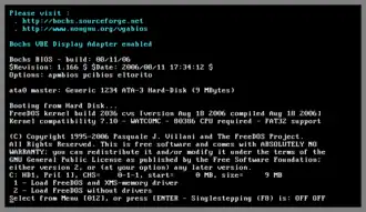 FreeDOS boot
