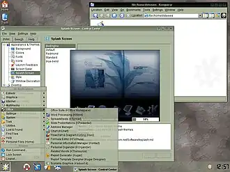 Crux Linux avec KDE.