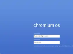 Écran de connexion de ChromiumOS Cherry.