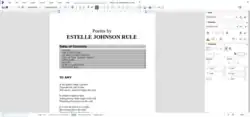 Description de l'image Collabora Online Writer Screenshot with Estelle Johnson Poem 1920x1053.png.