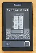 Page affichée lors du démarrage du Cybook Gen3.