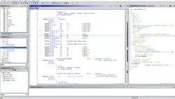 Capture d'écran de l'interface de Ghidra
