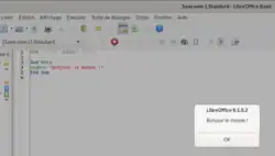 Un exemple de programme avec LibreOffice Basic