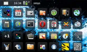 Interface Maemo sur Nokia N900.