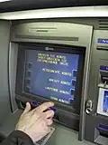 Un terminal bancaire NCR