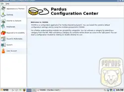 capture d'écran du panneau de configuration Tasma