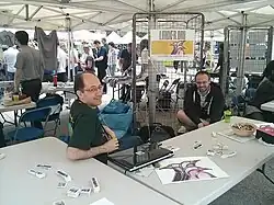 Stand Linuxfr lors des RMLL 2015 de Beauvais.