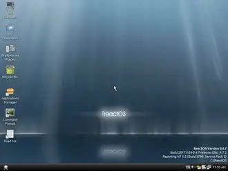 Le bureau de ReactOS 0.4.7