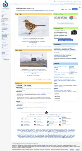 Page d'accueil en 2022 sur l'ordinateur d'un internaute francophone.