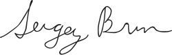 signature de Sergey Brin