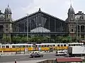 Gare de l'Ouest à Budapest (Hongrie).