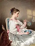 Charles Chaplin, Blowing Bubbles (1881).