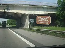 Photographie de l'échangeur de Daussoulx.