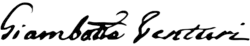 signature de Giovanni Battista Venturi