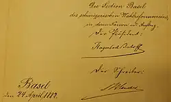 Signature de Eduard Hagenbach-Bischoff