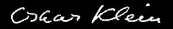 signature d'Oskar Benjamin Klein
