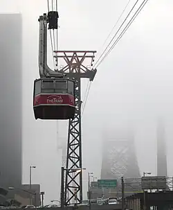 Téléphérique urbain à New York- Ligne de Roosevelt Island ouverte en 1976.