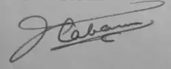 signature de Jean Cabannes (physicien)