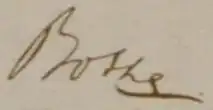 signature de Walther Bothe