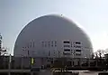 L'Ericsson Globe représentant le soleil dans le Système solaire suédois